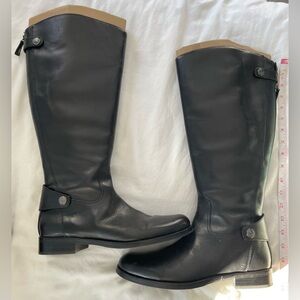 Sam Edelman Black Heeled Wide Calf Boots